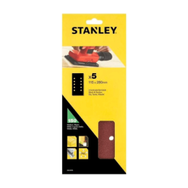 5 folhas de lixa perfuradas.